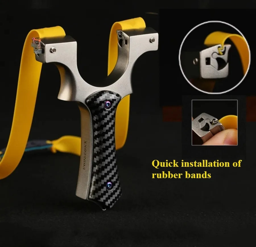 Fiber Optic Aiming Shooting Slingsshot High Precision Sling Outdoor Hunting Slingshot for Hunting High Precision Catapult