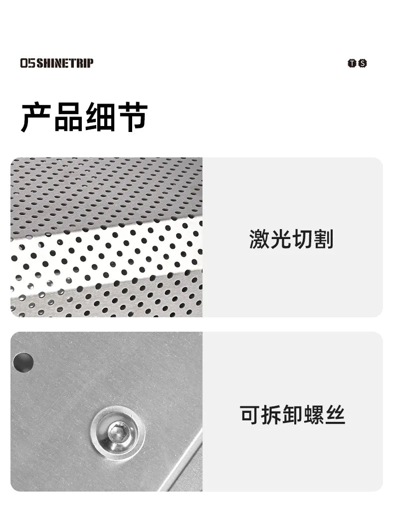 ShineTrip Outdoor Camping Stove Beacon Tower Desktop Barbecue Stove Stainless Steel Strong Firewood Burner Camping Furnace