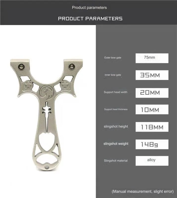 Alloy Slingshot Powerful Quick-press Design Catapult Compound Bow Professional Outdoor Shooting Sports Hunting Accessories Set