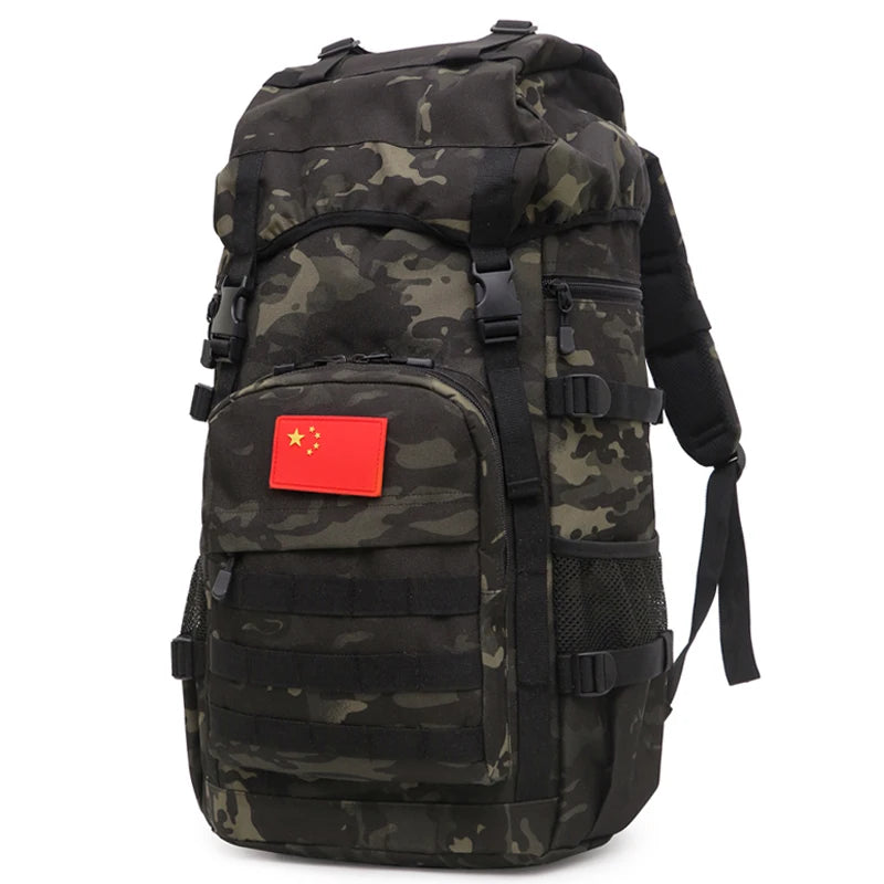Tactical Men's Backpack, Cool Camping Gear,Waterproof Nylon, Trekking, Fishing, Hunting Bag, Molle Outdoor Bags, 50L