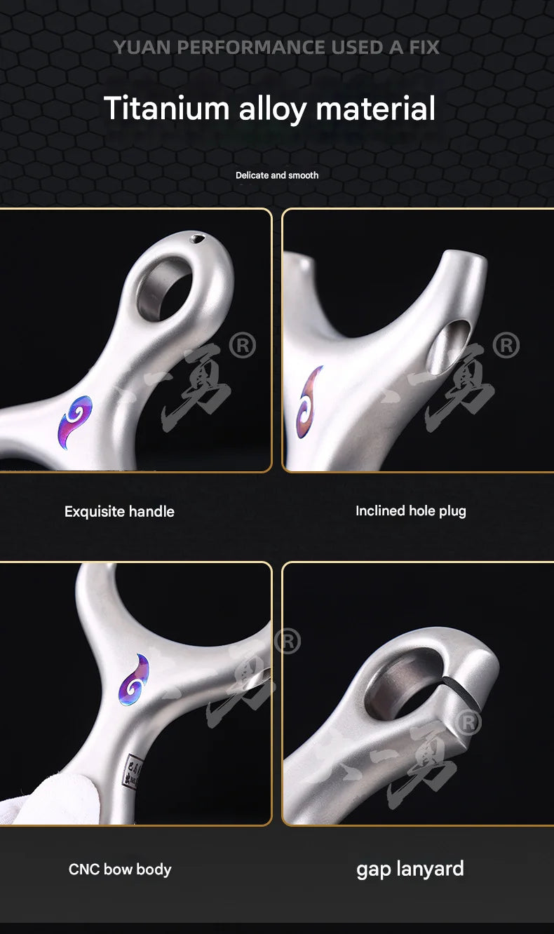 High Quality Titanium Alloy Slingshot Outdoor Hunting Top Card Catapult Tactical Game Professional Slingshot Hunting Accessories