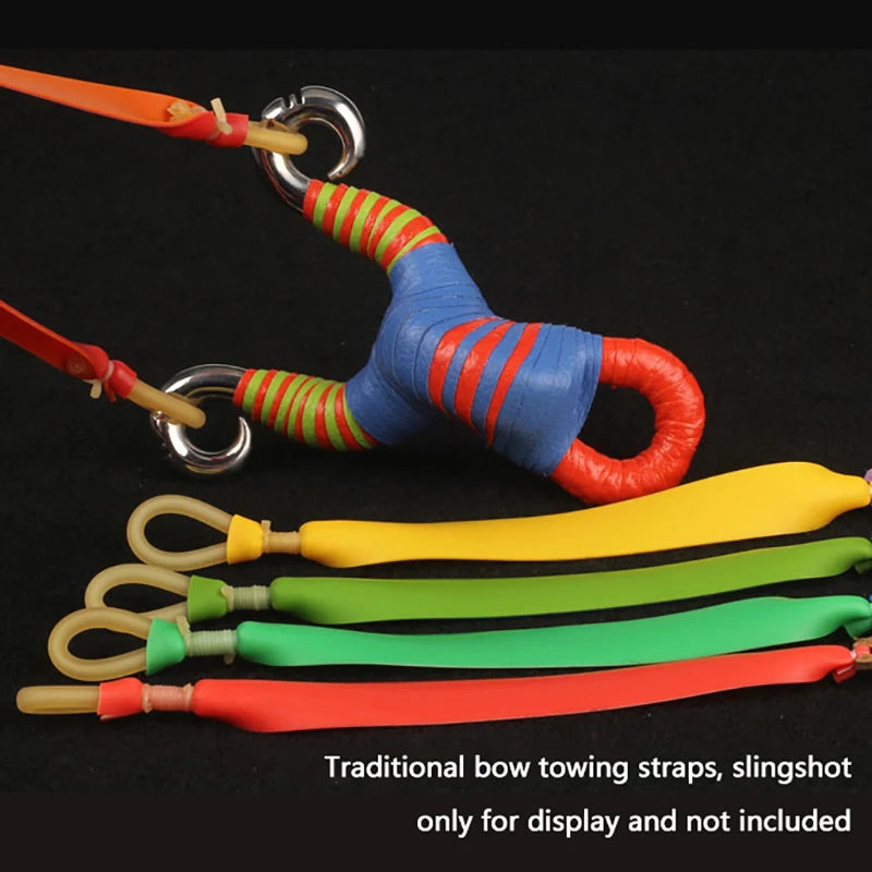 5Pcs Slingshot Band Group Elastic Flat Bands Trolling Fishing Shooting Fish Rubber Band Outdoor Catapult Hunting Accessories