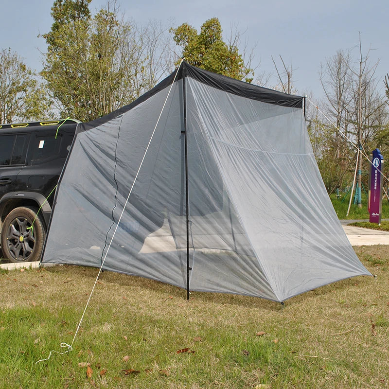SUV Rear Tent with Mosquito Net – 4-Person Sun Shelter & Quick-Setup Car Canopy for Family Camping, Outdoor Adventures