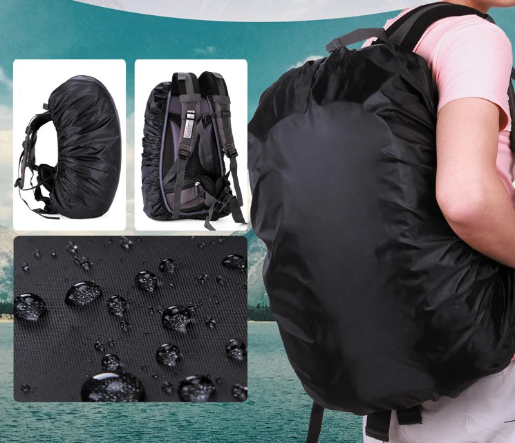 35L/60L Outdoor Hiking Backpack Waterproof Cover Camping on Foot Adventure for Man Hiking Rain Cap Travel Infantry Backpack Cap