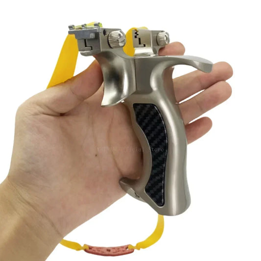 High Precision Metal Alloy Slingsshot Rubber Band Powerful Slingshot Outdoor Hunting Shooting Competition Catapult
