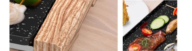 220V Smokeless Electric Grill Pan Korean BBQ Hot Pot Combo Nonstick Steak Machine for Family Cooking AG