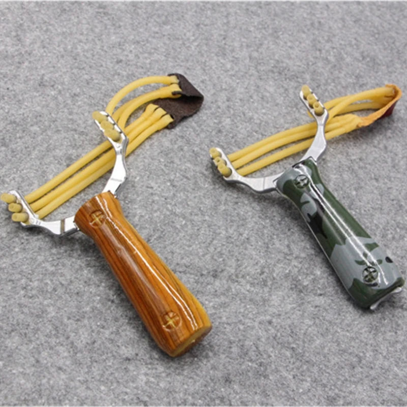 Powerful Sling Shot Aluminium Alloy Slingshot Camouflage Bow Catapult Outdoor Hunting Shooting Professional Slingshot