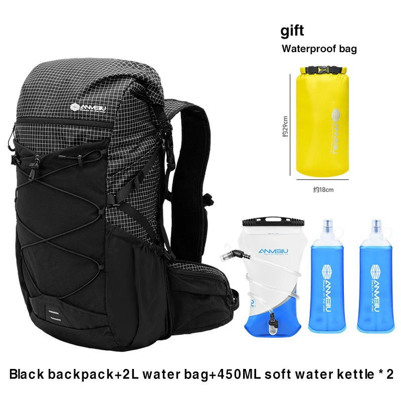 Anmeilu Mountaineering Backpack 30L Large Capacity Men Women Outdoor Travel Hiking Off-road Lightweight Sports Backpack