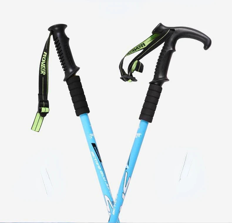1PCS Ultralight Folding Multifunction Trekking Pole Portable Anti Shock Alpenstock Snow Walking Stick Outdoor Climbing Hiking