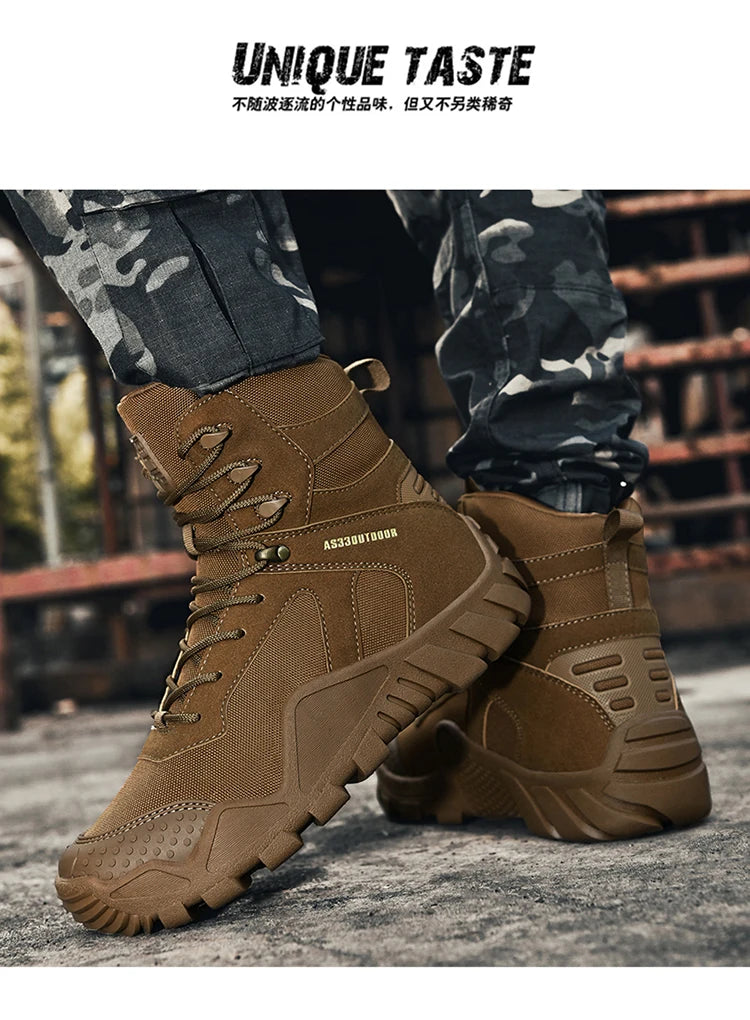 Big Size 47 Winter Men Warm Plush New Combat Boots Men Ankle Boot Quality Casual Motorcycle Boot Waterproof Men's Boots Autumn