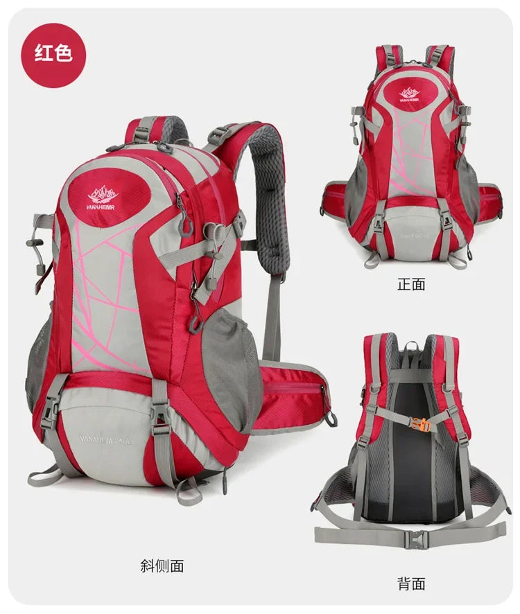 Mountaineering backpack 40 liters men's and women's outdoor sports bag waterproof camping hiking rain