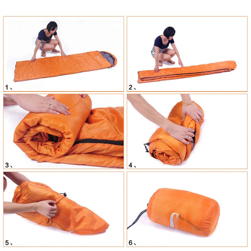 Outdoor Camping sleeping bag Hiking Backpacking Portable  Lightweight Spring and Autumn Sleeping Bag with Sack Waterproof