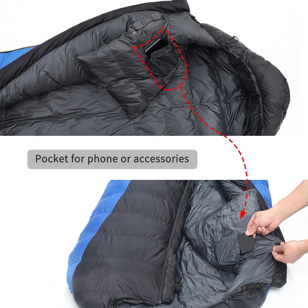 Kamperbox Sleeping Bag Camping Ultralight Outdoor Sleeping Bag Down 0-5°C Alfa210
