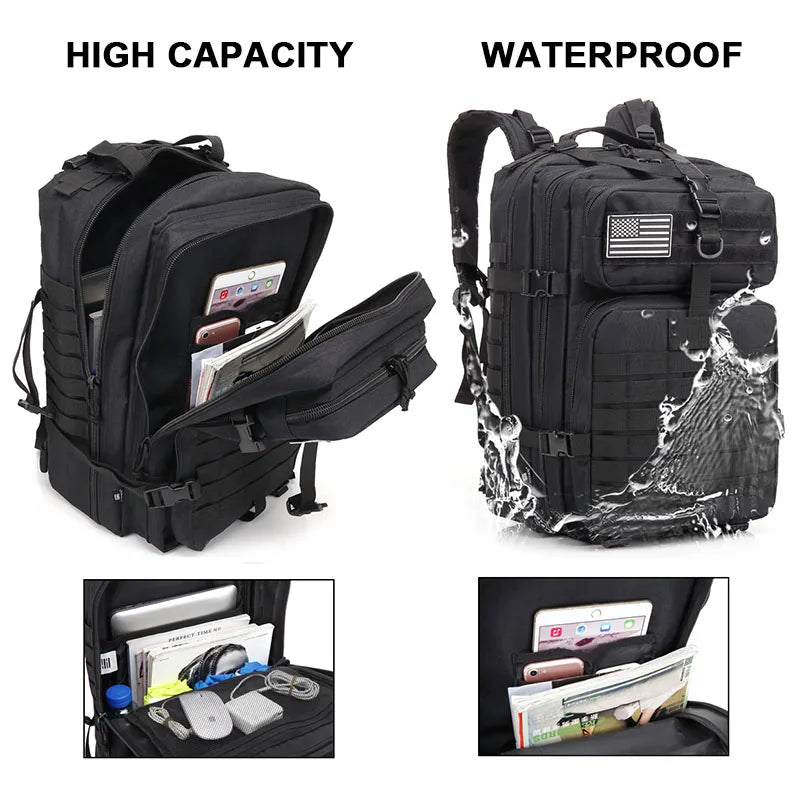 Army Tactical Backpack for Men 30L/50L Travel Camping Bag 1000D Military Hiking Supplies Sports Trekking Climbing Waterproof bag