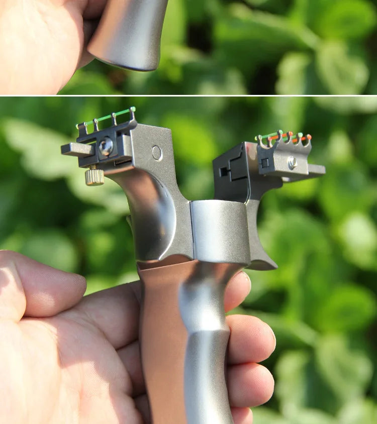 Slingshot Hunting Titanium Alloy TC21 Catapult with Rubber Band Set Professional Outdoor Shooting Games Accessories Adult Toys
