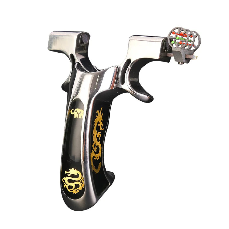 New High-Precision Slingshot 304 Stainless Steel Outdoor Powerful Shooting Slingshot Catapult Set
