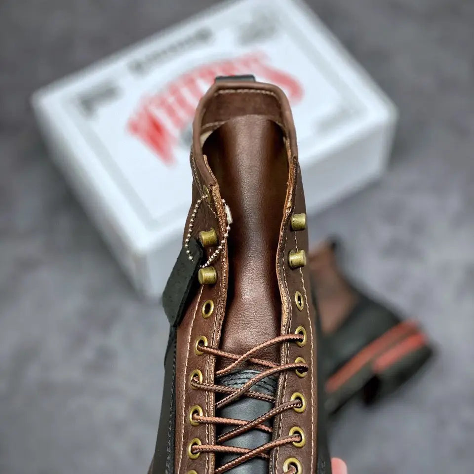 New Arrival! Vintage Motorcycle Boots Casual Men Ankle Boots Cowhide Leather Shoes Wedge Tooling Desert Boots Motorcycle Shoes