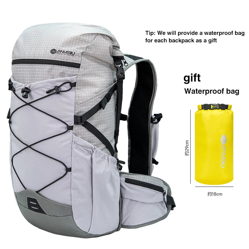 Anmeilu Mountaineering Backpack 30L Large Capacity Men Women Outdoor Travel Hiking Off-road Lightweight Sports Backpack