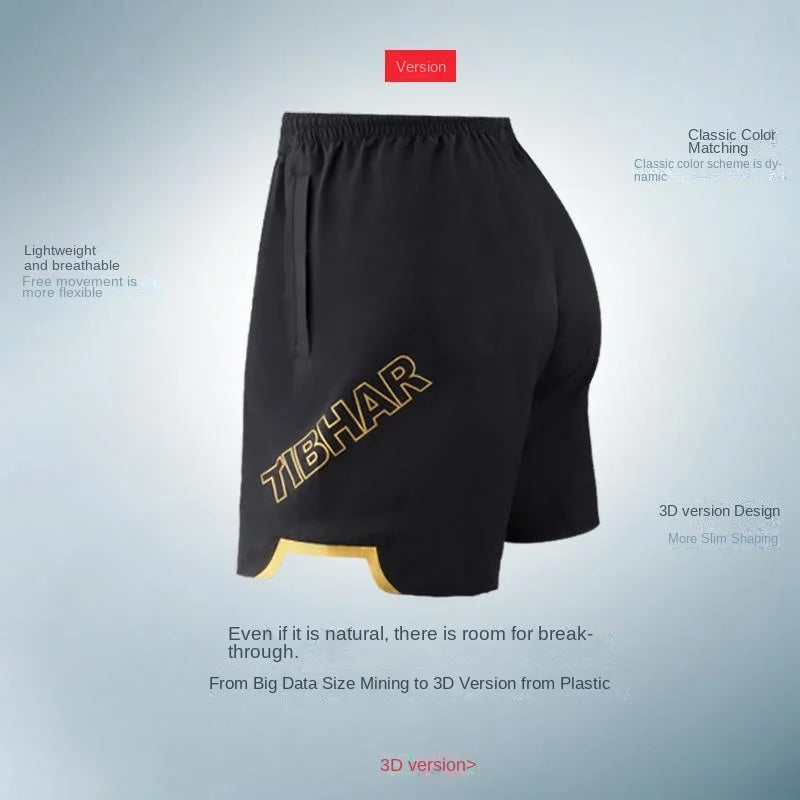 TIBHAR Table Tennis Shorts Men's and Women's Sports Shorts Quick Drying, Breathable, Loose and Comfortable