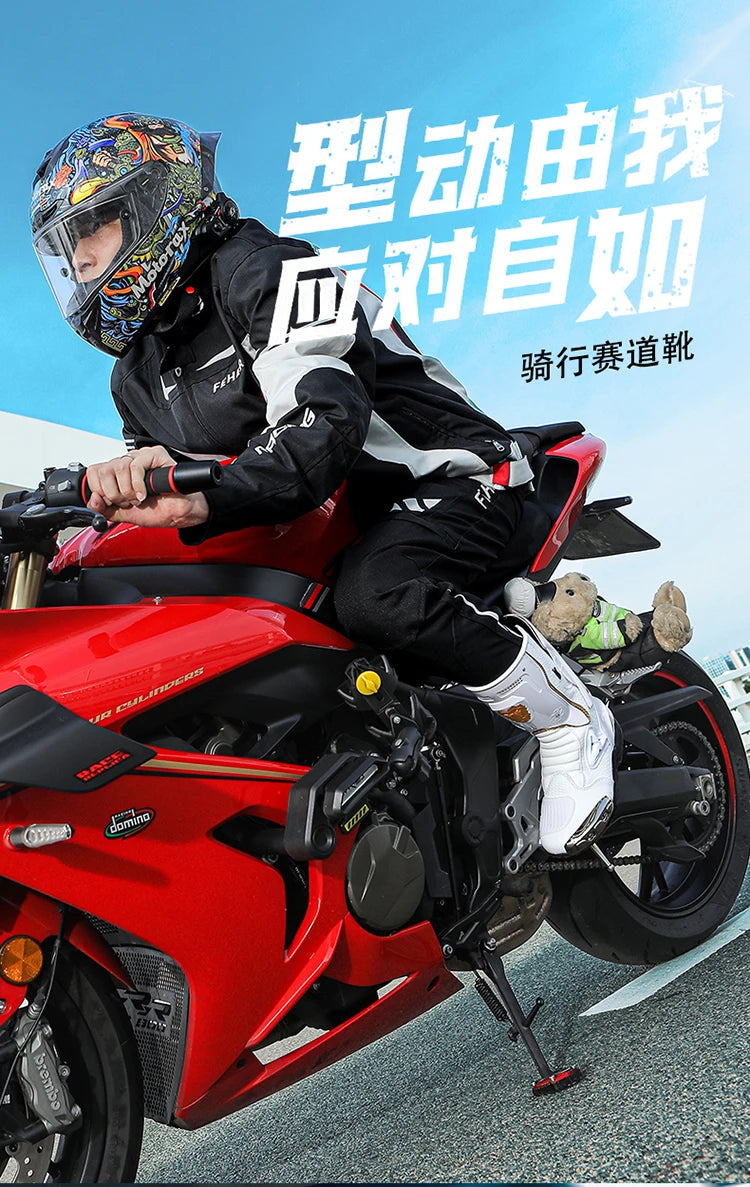 36-47 Anti Fall Motocross Boots Wear-resistant Motorcycle Boots Men's Women Racing Boots Safe Riding Equipment Rally Shoes