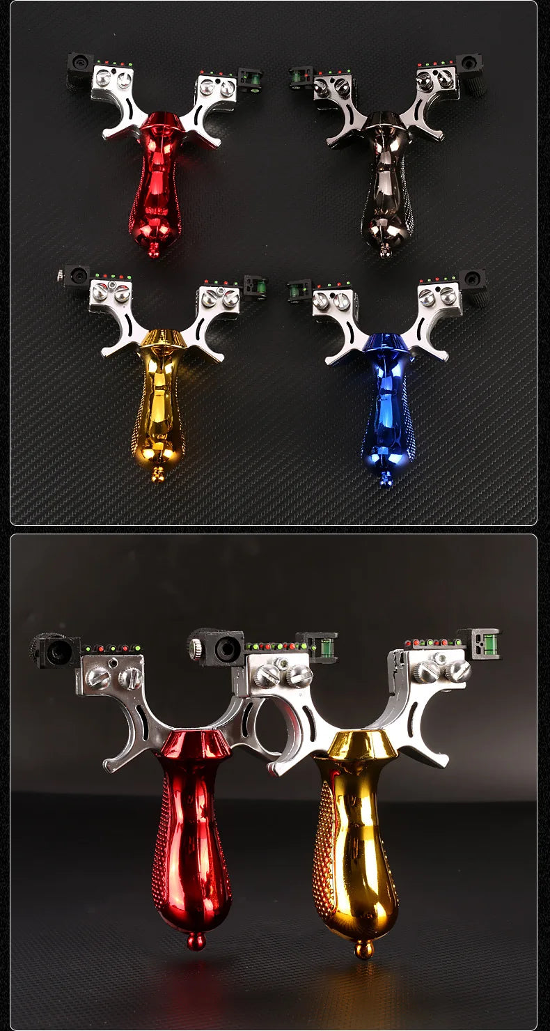 Professional Hunting Laser Slingshot High-power Outdoor Shooting Resin Catapult with Rubber Band Sports Entertainment Tools Set