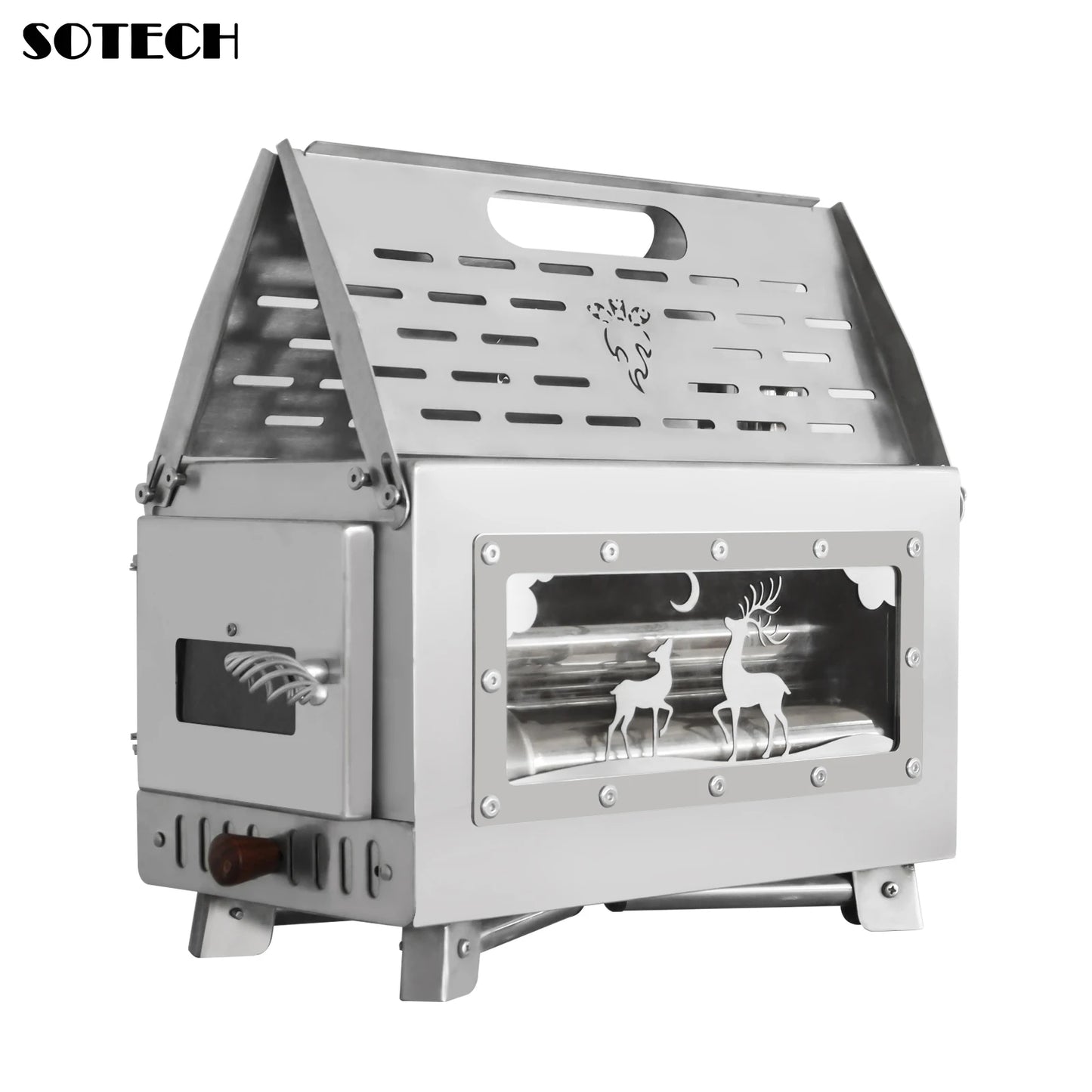 Multi-purpose Firewood Stove Stainless Steel Pellet Burner Camping Partical Heater Portable Foldable Wood Stove Outdoor Picnic