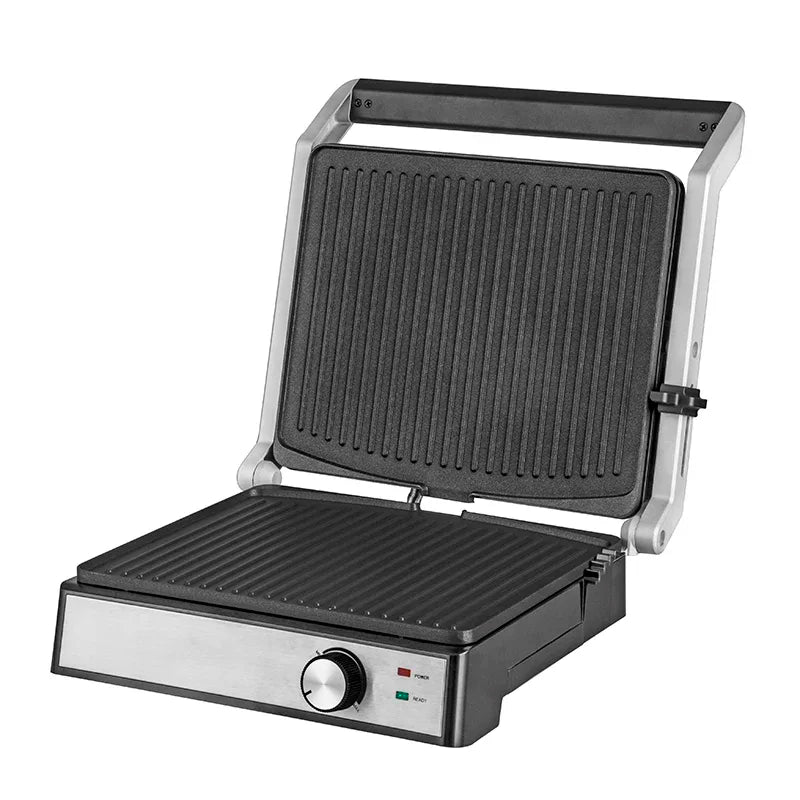 220V UK Multifunctional Steak Maker Panini Press Sandwich Grill Commercial Breakfast Burger Machine for Home Use EL