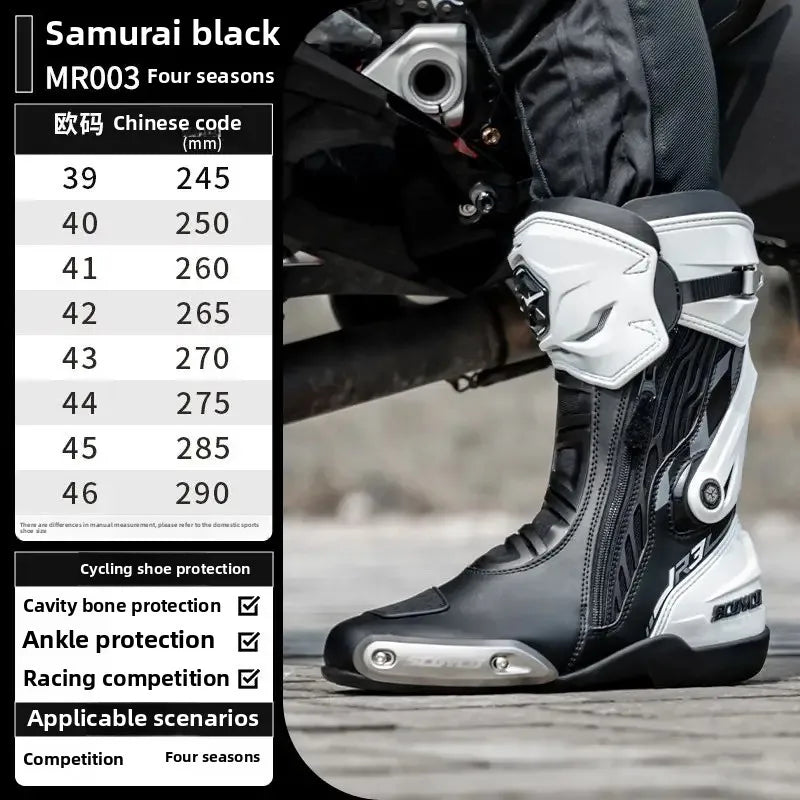 Motorcycle Boots Long Thigh Boots Men Shoes Shoe Moto Riding Shoe Man Racing Motocross Protective Gear Speed SCOYCO MR003