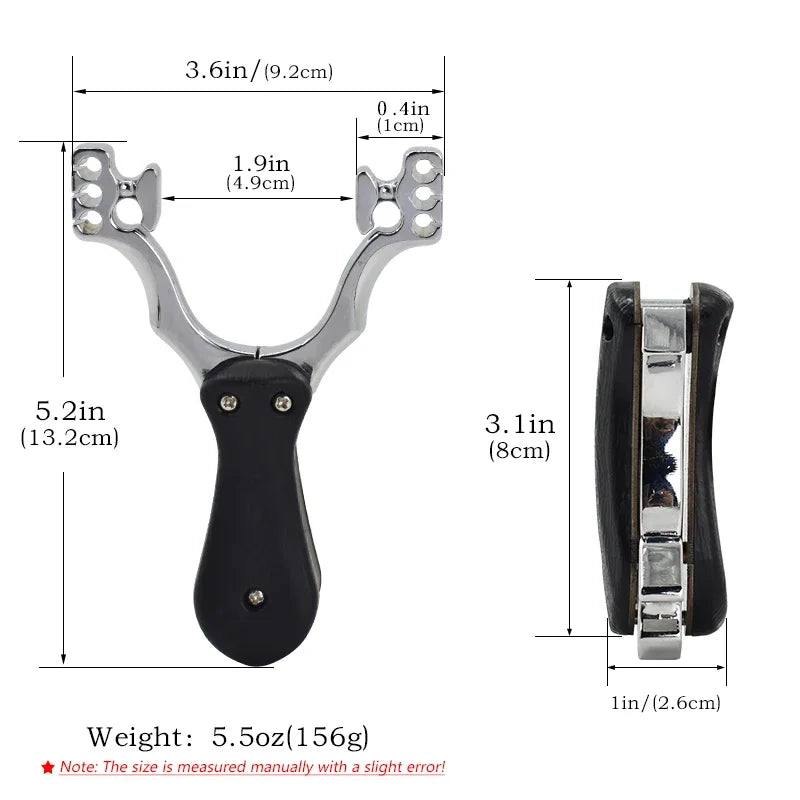 Alloy Large Bow Head High Power Foldable Slingshot Multifunctional Hunting Shooting Sling Outdoor Precision Hunting Tool