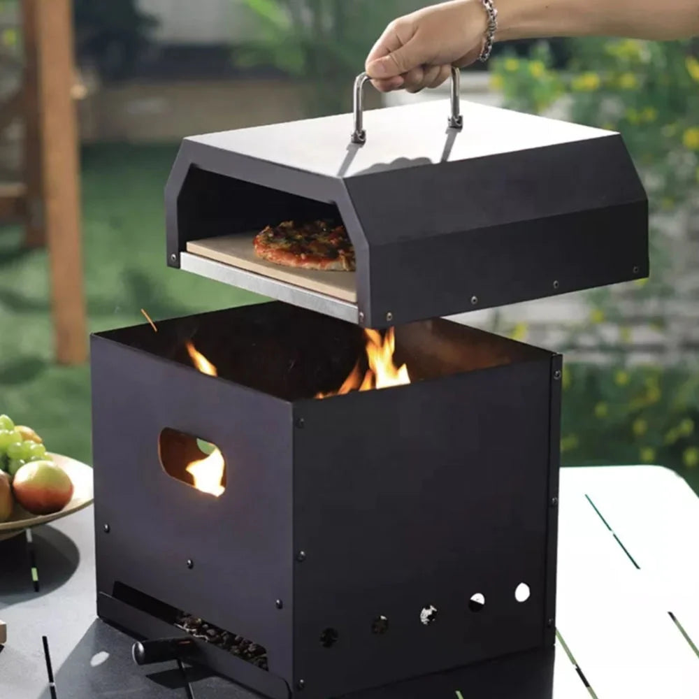 Multifunction Wood Fired Burning Pizza Oven Portable Outdoor Grill Top Pizza Oven With Fire Pit