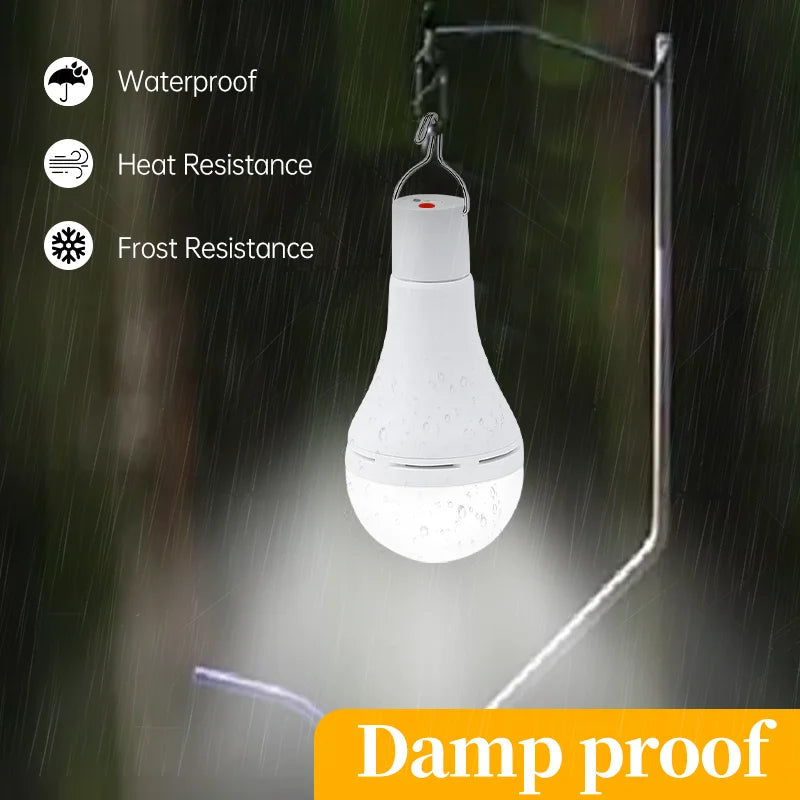 7W/9W LED Solar Lamp Bulb Hanging Solar Lights For Outdoor Camping And Fishing Emergency Sunlight Powered Lamp With Remote