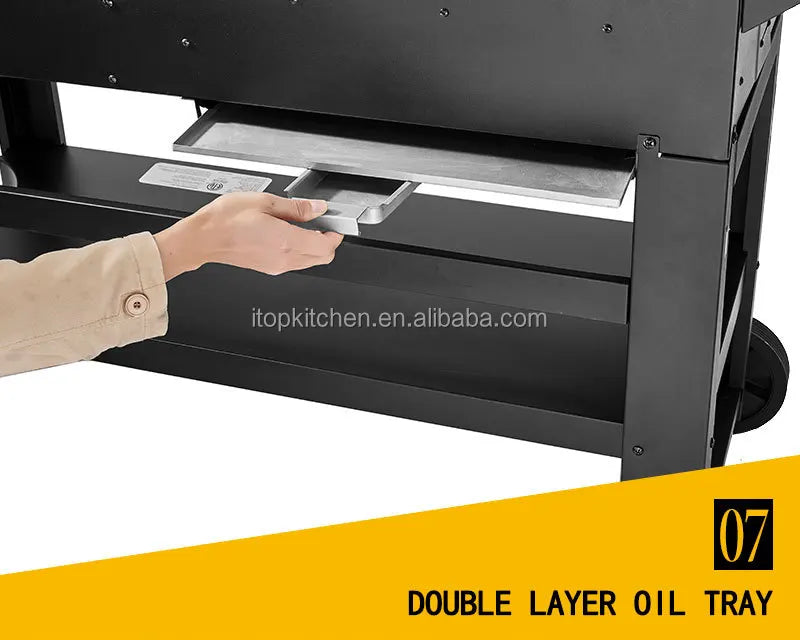 Outdoor Barbecue grill Charcoal Gas Comb BBQ Grill American family party  Machine courtyard gas and carbon dual-use bbq