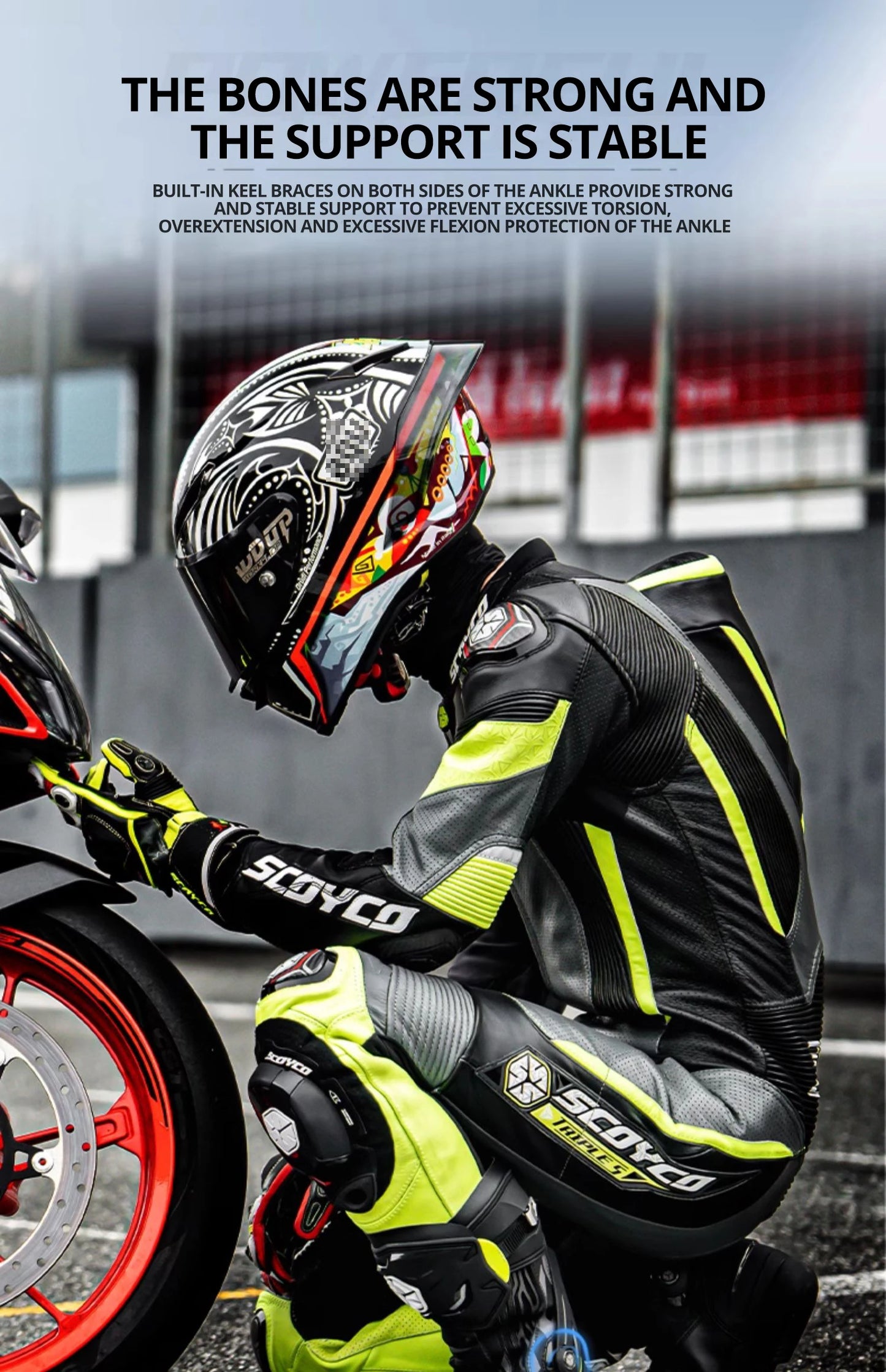 SCOYCO Knee-High Motorcycle Boots For Men Women Off-Road Highway Riding Durable Anti-Slip Sole Ankle Support All-Terrain Grip