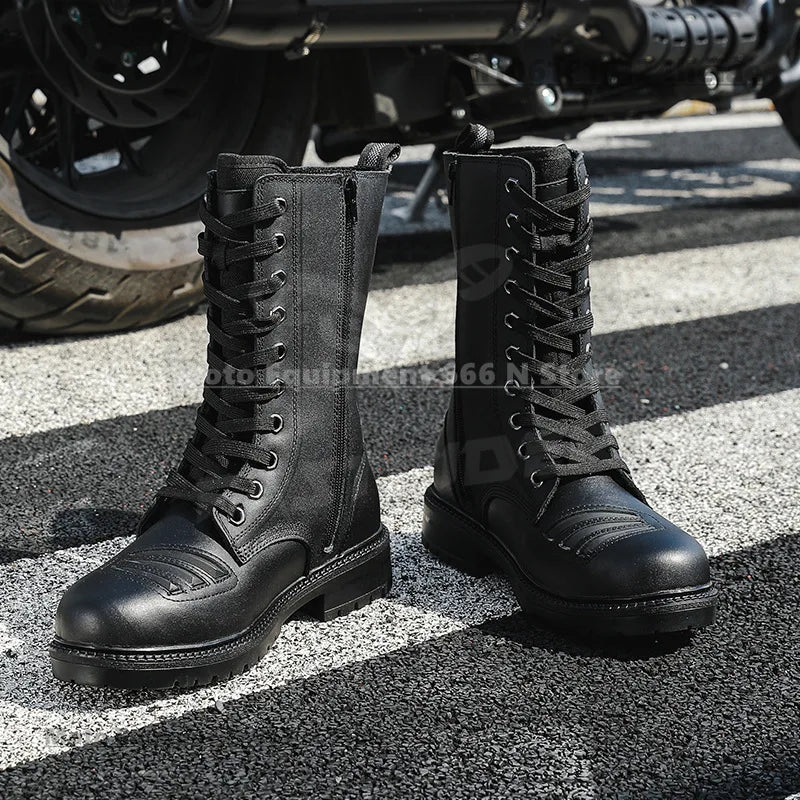Motorcycle Riding Shoes High Top Motorcycle Boots Breathable Anti Fall Knight Equipment Road Racing Boots Motocross Boots