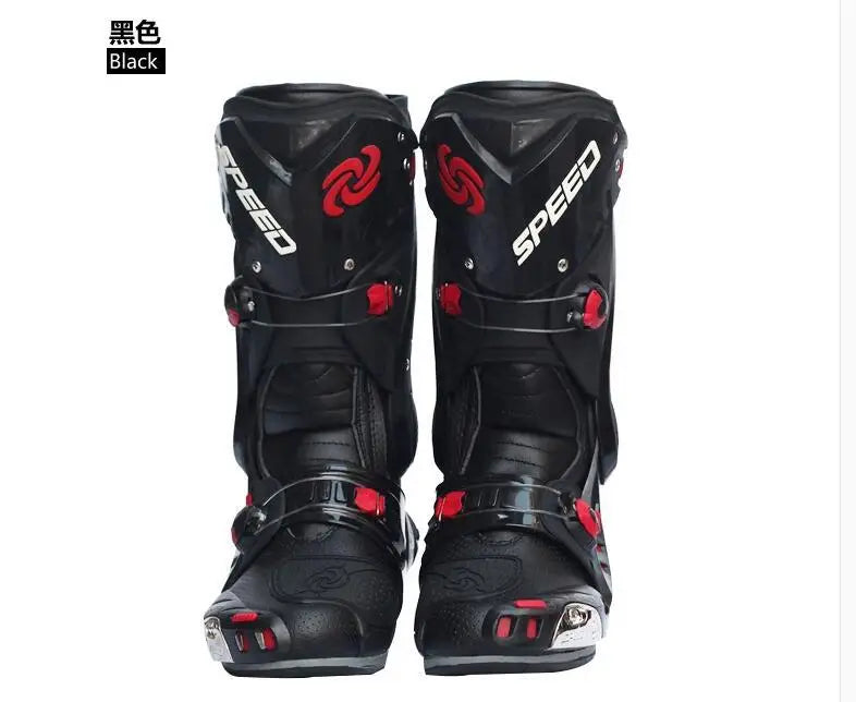 Racing riding shoes Motorcycle boots Motorcycle shoes Medium long shoes boots men