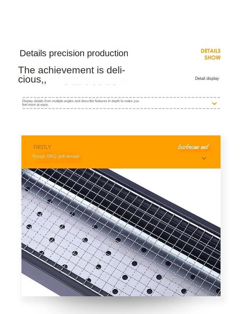 Cycling City Outdoor BBQ Stove Household Folding Grill Mini Barbecue Artifact Portable Charcoal Grill Pull-Out Charcoal Grill