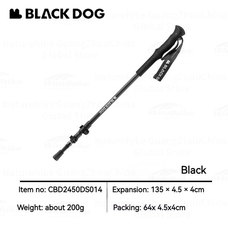 Naturehike Blackdog Trekking Pole Telescopic Aluminum Carbon Walking Sticks Hiking Cane Adjustable Ultralight Mountaineering 1pc