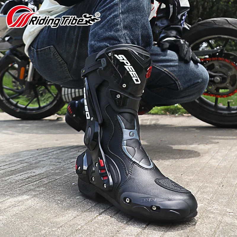Motorcycle Protective Enduro Boots Gear shift Speed Long Shoes Motorcycle Racing Boot motorcyclist Motorbots biker boots