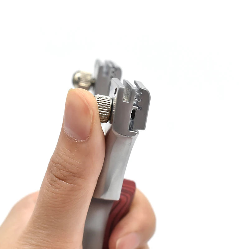 Stainless Steel Wood Patch Metal Slingshot Rapid Shooting Precision Hunting Field Portable Equipment with Lanyard and Laser