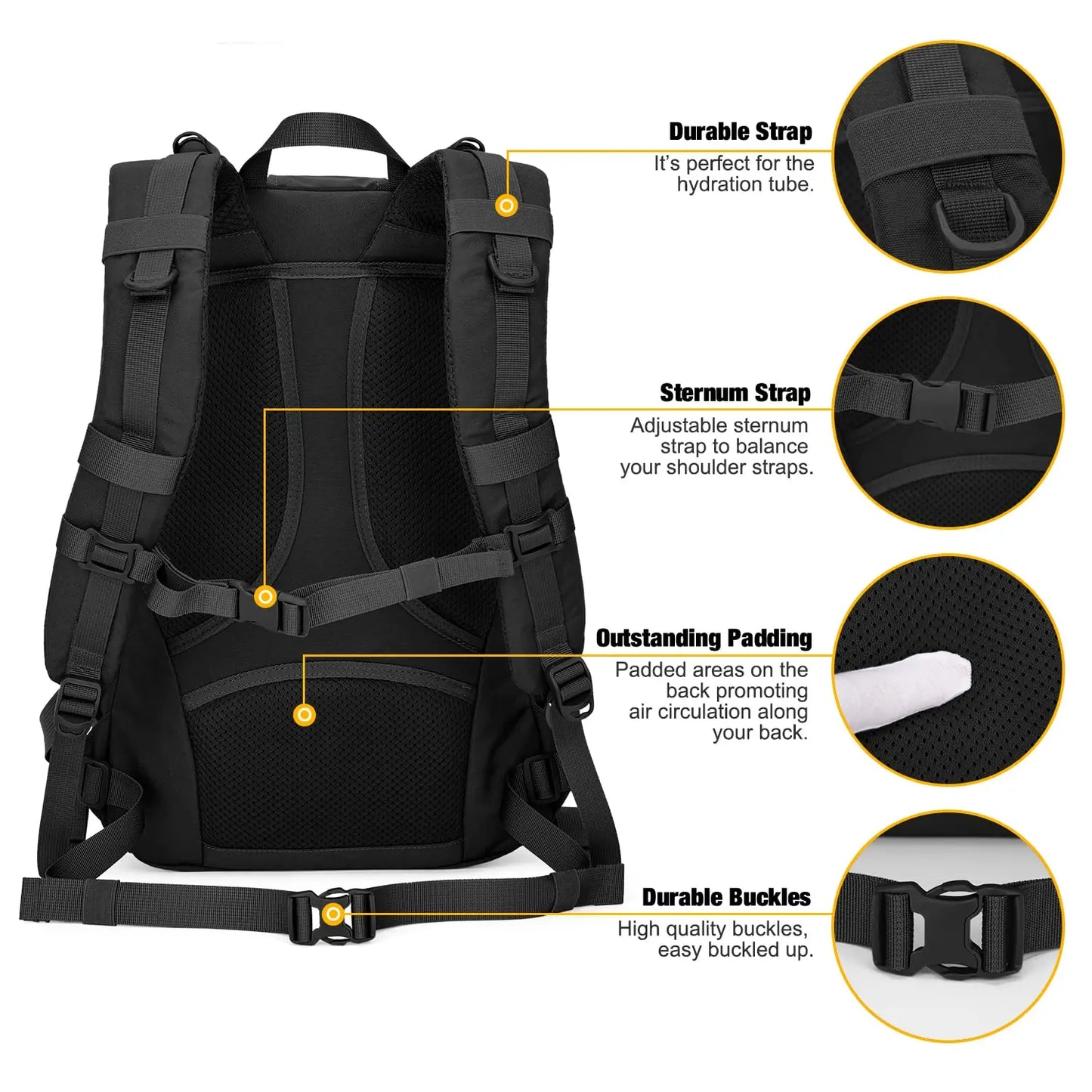 Mardingtop 25L Military Backpacks for Tactical Bicycle Hiking Walking Climbing Mountaineering Cycling Backpack