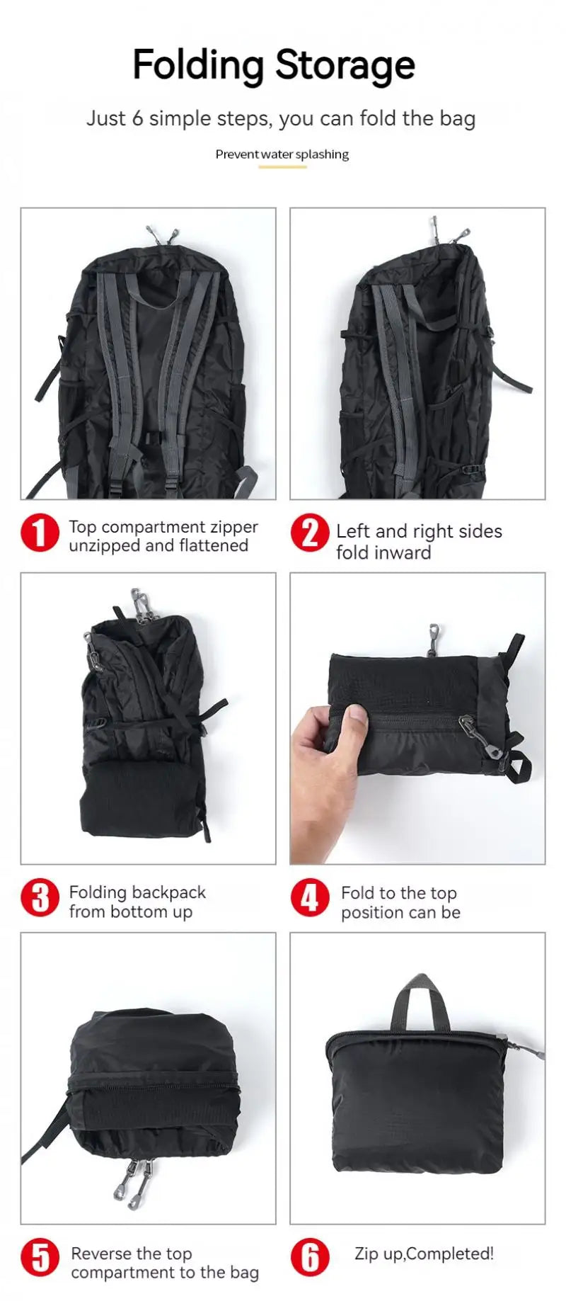 Ultra-light Folding Camping Hiking Backpack Professional Water Repellent Travel Duffle Bags Mountaineering Double Shoulder Bag