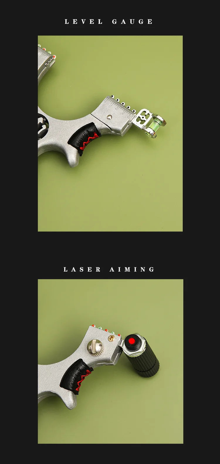 High-power Laser Slingshot High Precision Outdoor Hunting Tool Catapult with Rubber Band Set Sport Entertainment Toy Accessories