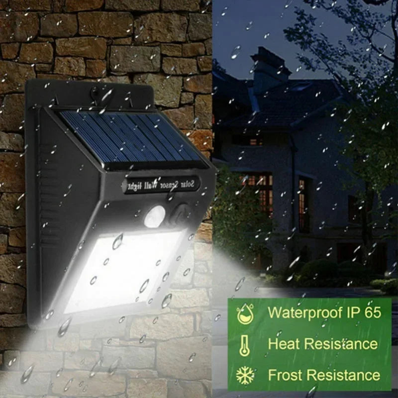 LED Solar Motion Sensor Wall Light 1/2/4PCS Outdoor Solar Powered Lights For Yard Garden Fence Garage Waterproof Street Lamp
