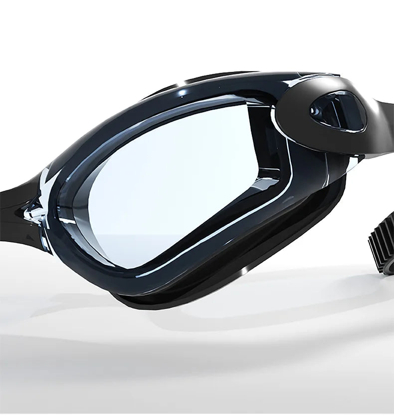 Professional Swimming Goggles with Earplugs Adult Anti-fog UV Protection Lens Men Women Waterproof Adjustable Silicone Glasses