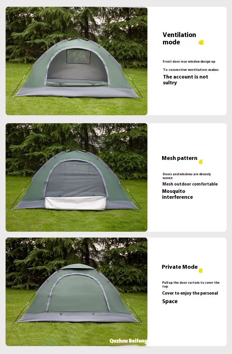 Single Camping Tent -190T Silver Plated Polyester 150D Waterproof Oxford 1.42KG Lightweight and Portable Outdoor Tent ultralight
