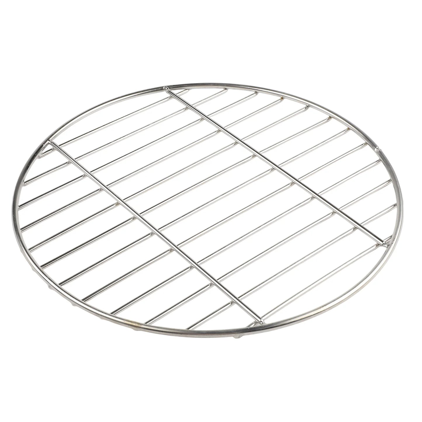 Stainless Steel Round Grid Net 30cm/35cm/40cm Barbecue Net Picnic Baking Tray BBQ Grid Grill For Outdoor Camping Supplies