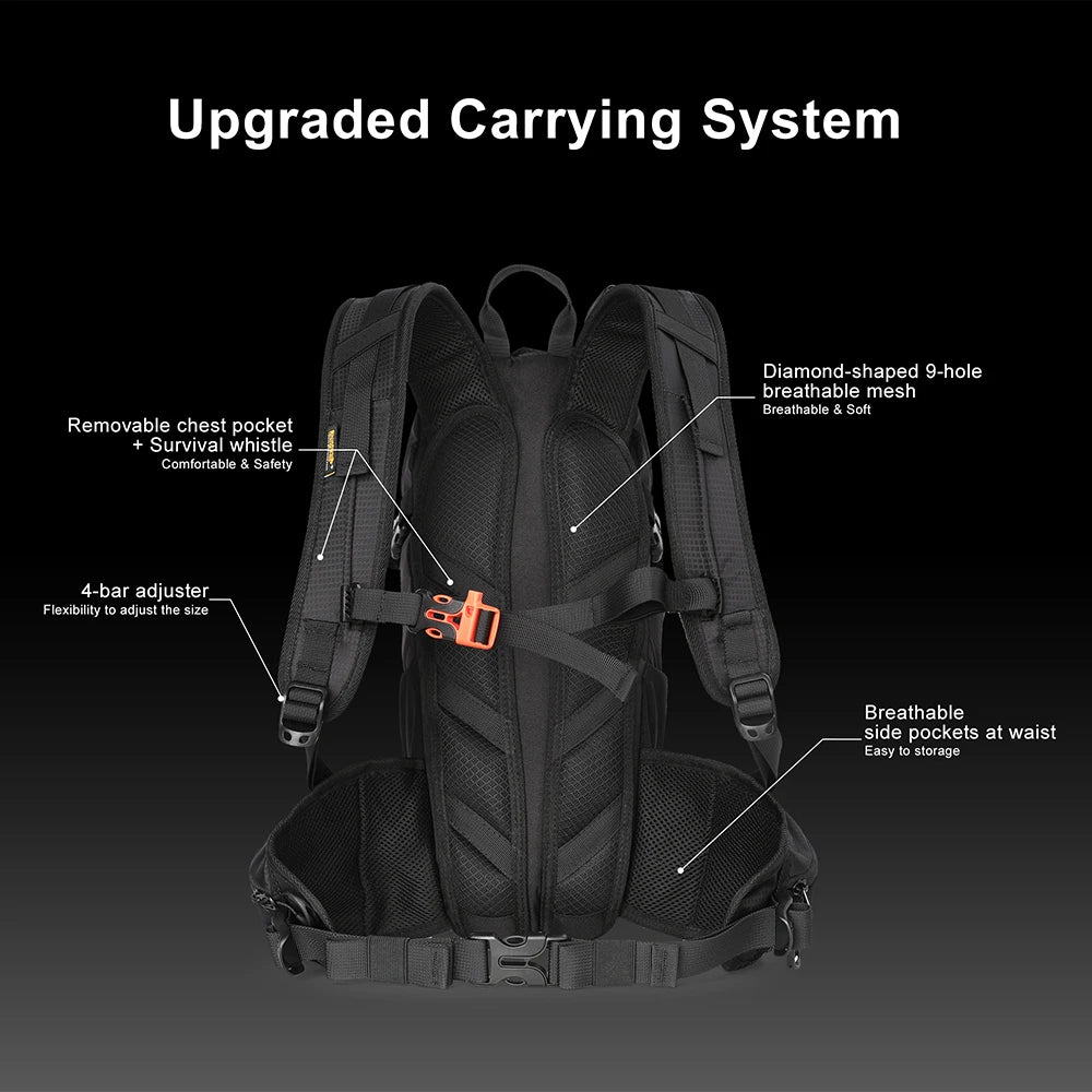 Rhinowalk Climbing Backpack 12L Cycling Backpack Outdoor Sports Bag Travel Backpack Camping Hiking Backpack WIthi Water Bag