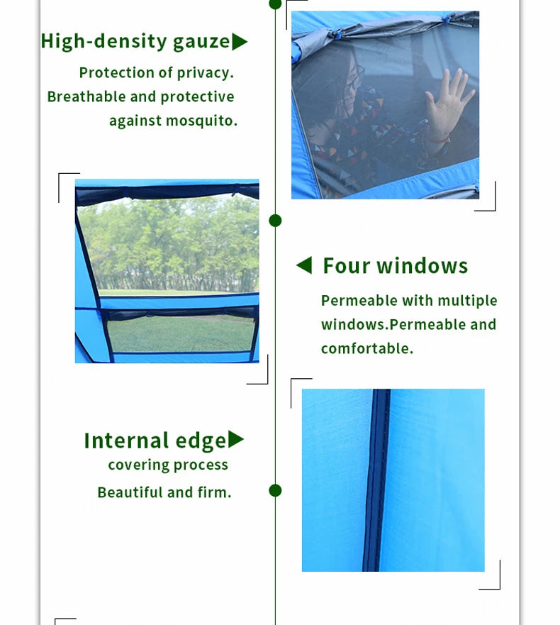 HUI LINGYANG throw tent outdoor automatic tents throwing pop up waterproof camping hiking tent waterproof large family tents