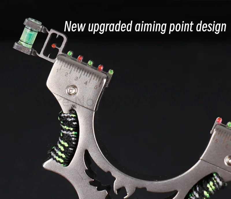 Red Laser Shooting Stainless Steel Slingshot With Flat Rubber Band Catapult Outdoor Sports Hunting Slingshot Accessories