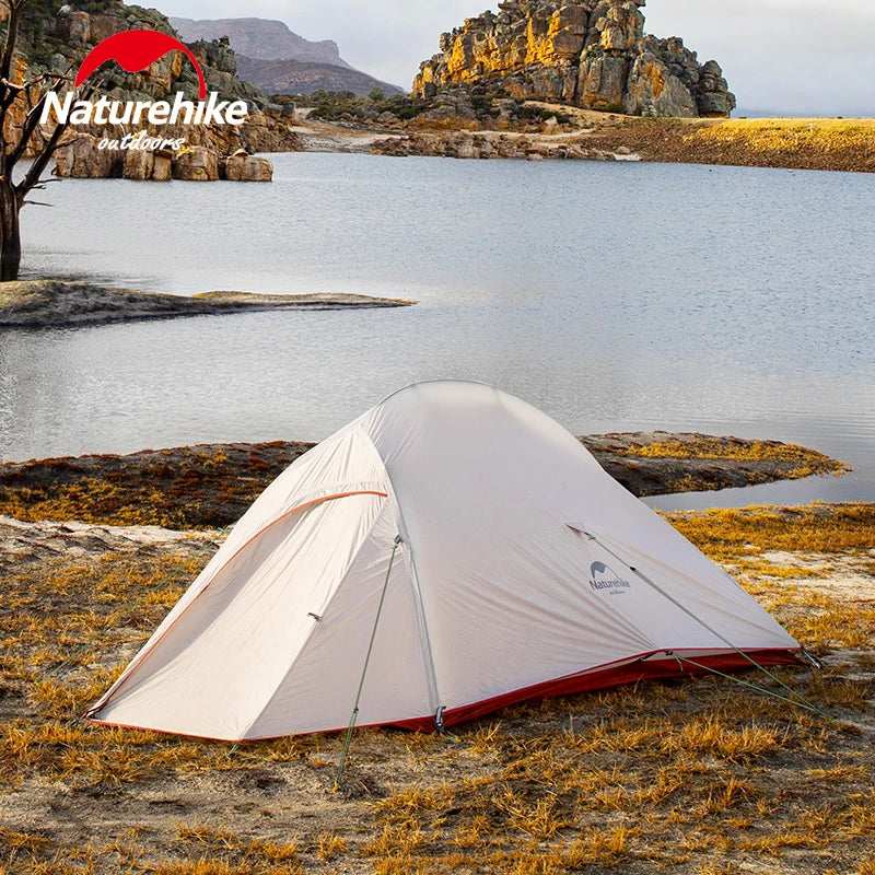 Naturehike Outdoor Upgrade Cloud Up 2 3 Person Tent 20D Nylon Silicone Double Layer Aluminum Pole Ultralight Camping Hiking Tent